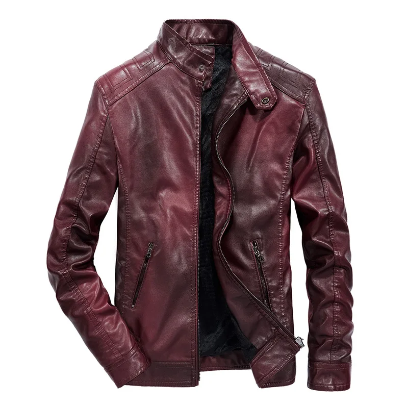 Chaqueta Cuero Hombre осенне зимняя мужская куртка из искусственной кожи мужские