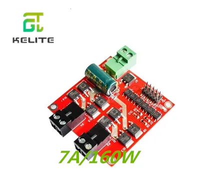 Двухканальный модуль драйвера двигателя постоянного тока 160 Вт, 7A, 12 В, 24 В, H-bridge L298, оптопара сигнала логического управления, привод ШИМ, торможение задним ходом
