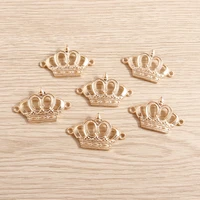 10pcs 3320mmgold color crown charms connector for bracelets pendants necklaces accessories diy jewelry making handmade craft
