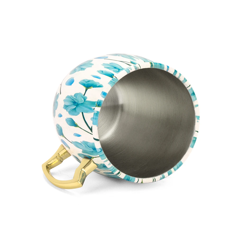 Кружки для москского мула чашка из нержавеющей стали цветная с латунной ручкой