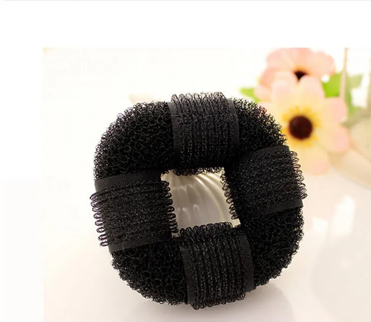 1PCS DIY чистые вязаные волосы булочка кольцо для волос пончик губка для укладки волос инструмент женский головной убор аксессуары для волос LB - Цвет: 1PCS