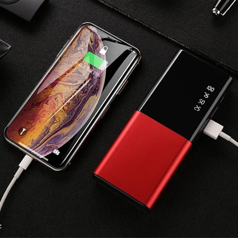 Внешний аккумулятор большой емкости 10000 мАч для iPhone Xiaomi портативное зарядное