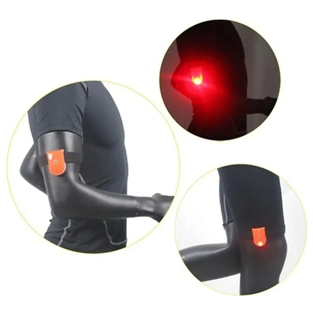 Olahraga Outdoor Portable Malam Lampu Jogging Multifungsi LED Keselamatan Alarm Peringatan Klip Magnet Lampu Sepeda Kerah Lampu