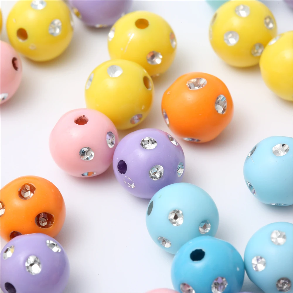 

Акриловые бусины-разделители россыпью для рукоделия, 50 шт., 10 мм