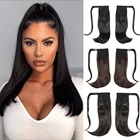 XQ Дамские Парики для хвоста ежедневно. Синтетический отскок вокруг конского хвоста с противоударной липучкой. Черный хвост 20 цветов