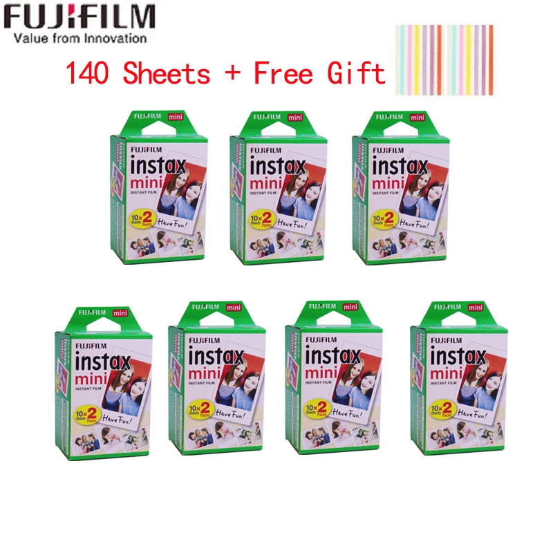10-200 листов Fujifilm instax mini 9 фильм белый край 3 дюймов широкий пленка для Фотоаппарат моментальной печати mini 8 7s 25 50s 90 фото бумага - Цвет: 140 Sheets