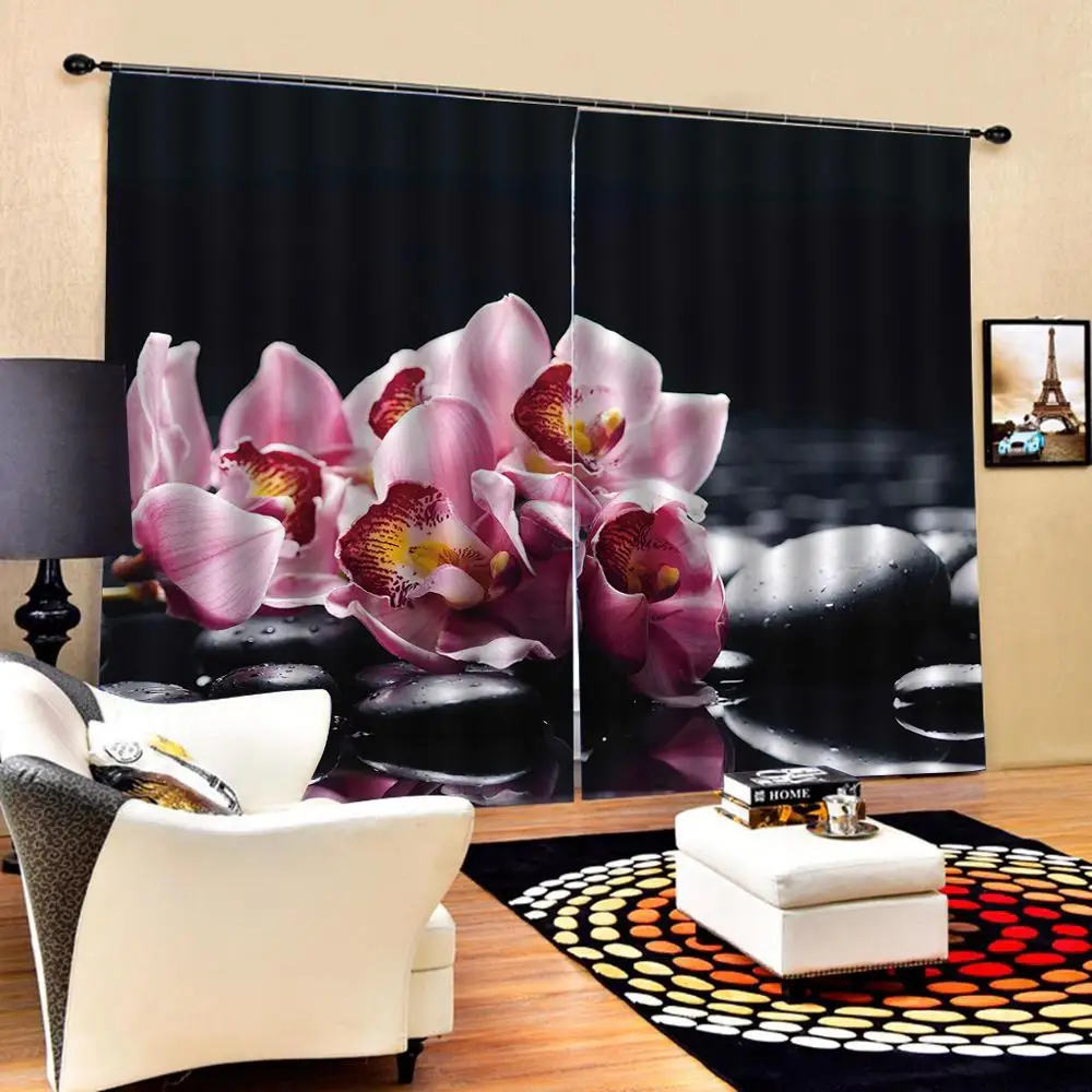 Шторы Cortinas Индивидуальный размер роскошные затемняющие 3D оконные шторы для