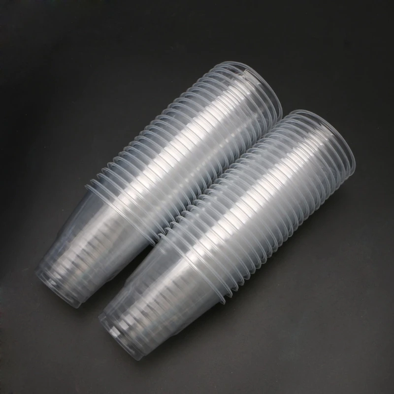 

100Pcs 180ml 250ml Large Plastic Disposable Cups Resin Casting Mixing Cups Kit X7YA