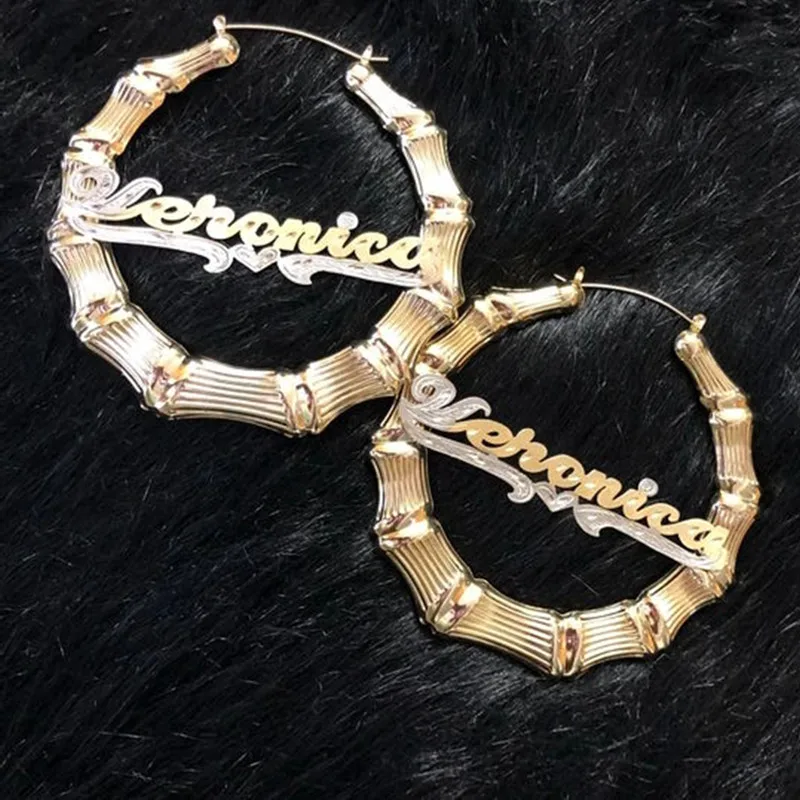 

Fashion Hoop Earrings for Women Custom Name Earrings Gold Heart earrings Set Dropshipping