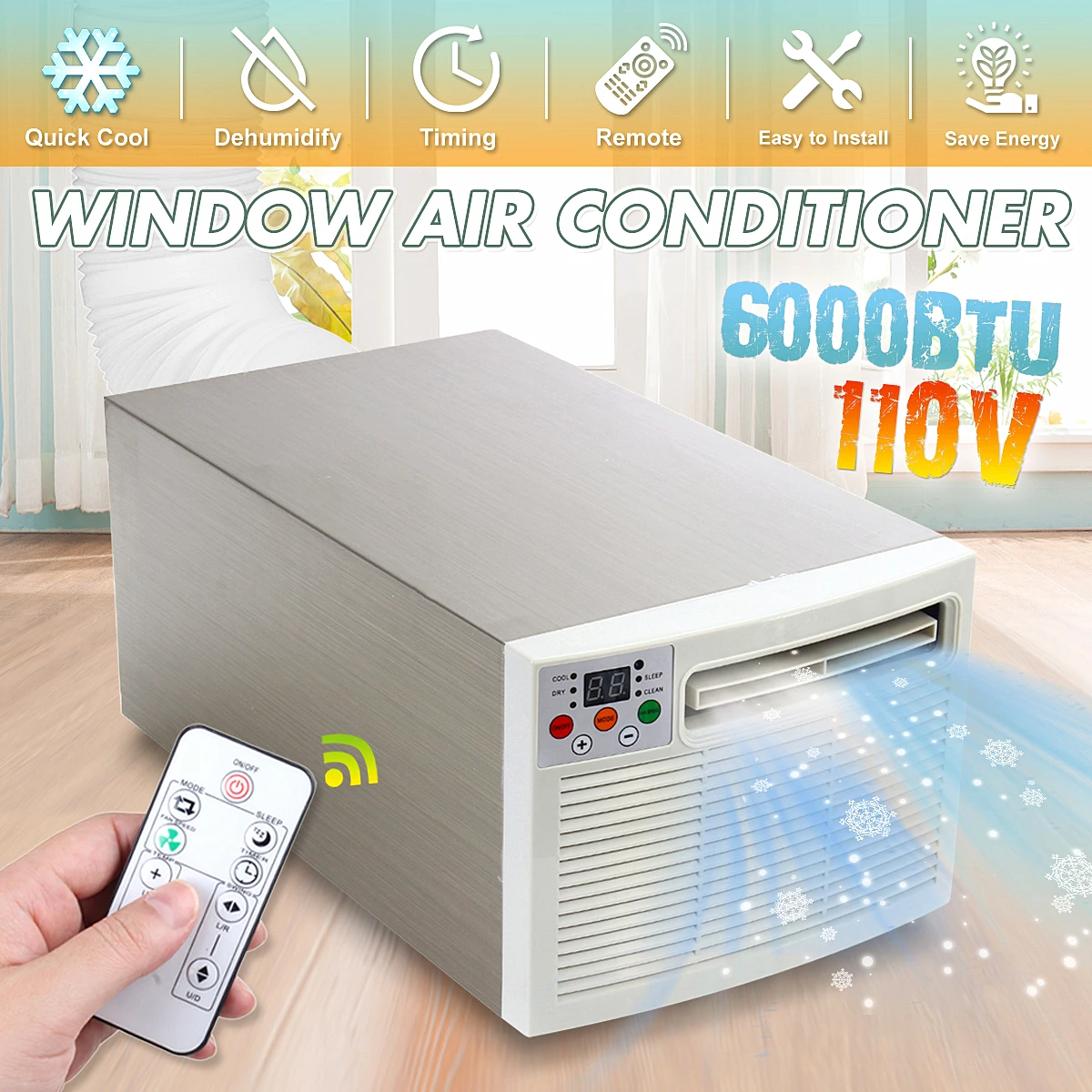 1400 Вт мини-Настольный воздушный кондиционер 110 V/AC таймер на 24 часа машина для изготовления холодного/тепла двойного назначения пульт дистанционного управления светодиодный пульт управления ПЭТ Кондиционер