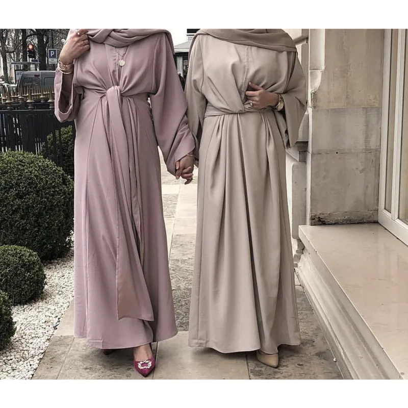 

Мусульманские Дубаи Abayas, платье для женщин, Бандажное длинное платье, мусульманский кафтан, халат, Турецкая мода, черные платья макси, плать...