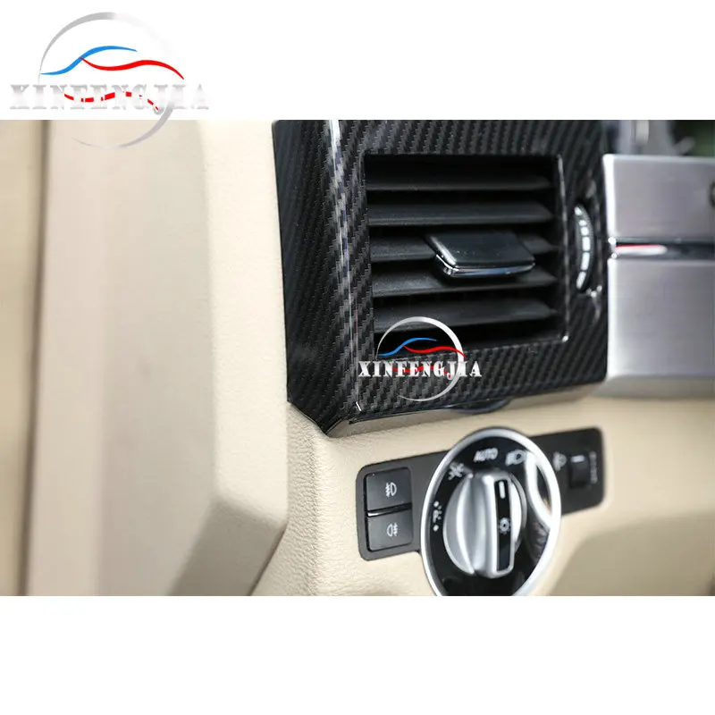 

For Mercedes-Benz GLK Class X204 10-12 Carbon fiber Car Interior Front Center Console Side Air Condition AC Vent Outlet Trim