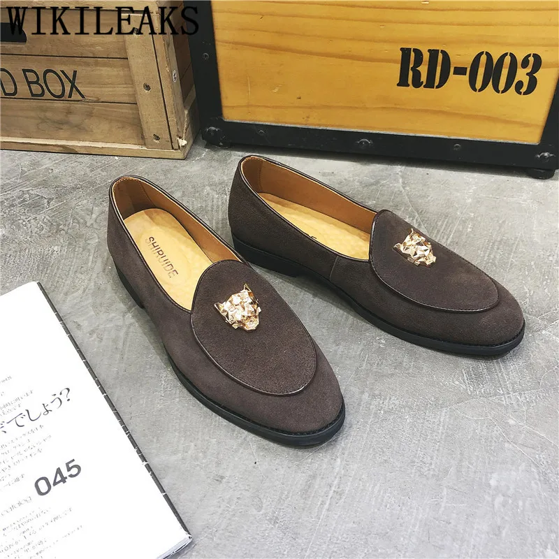 Формальные туфли мужские классические Лоферы деловые Sepatu Слипоны коричневые