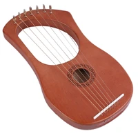 7 string lyre harp strings solid mahogany wood string musical instrument