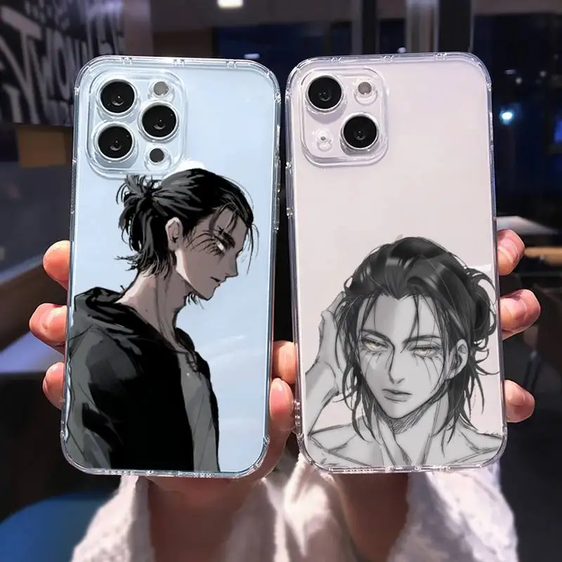 hot anime attack on titan phone case transparent for iphone 11 12 13 mini pro xs max 8 7 6 6s plus x 5s se 2020 xr free global shipping