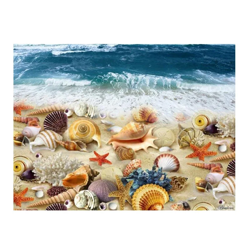 

Full Round 5D DIY Diamond Embroidery "Beach shells" Diamond Painting Cross Stitch 5D Diamond Mosaic Decor gift