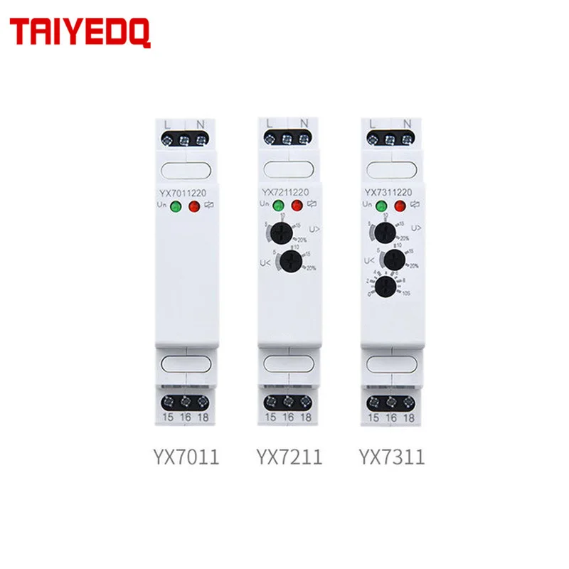 

Single-phase Voltage Protection Relay Over/Under vVoltage Protection Adjustable And Self-Resetting AC110V/220V