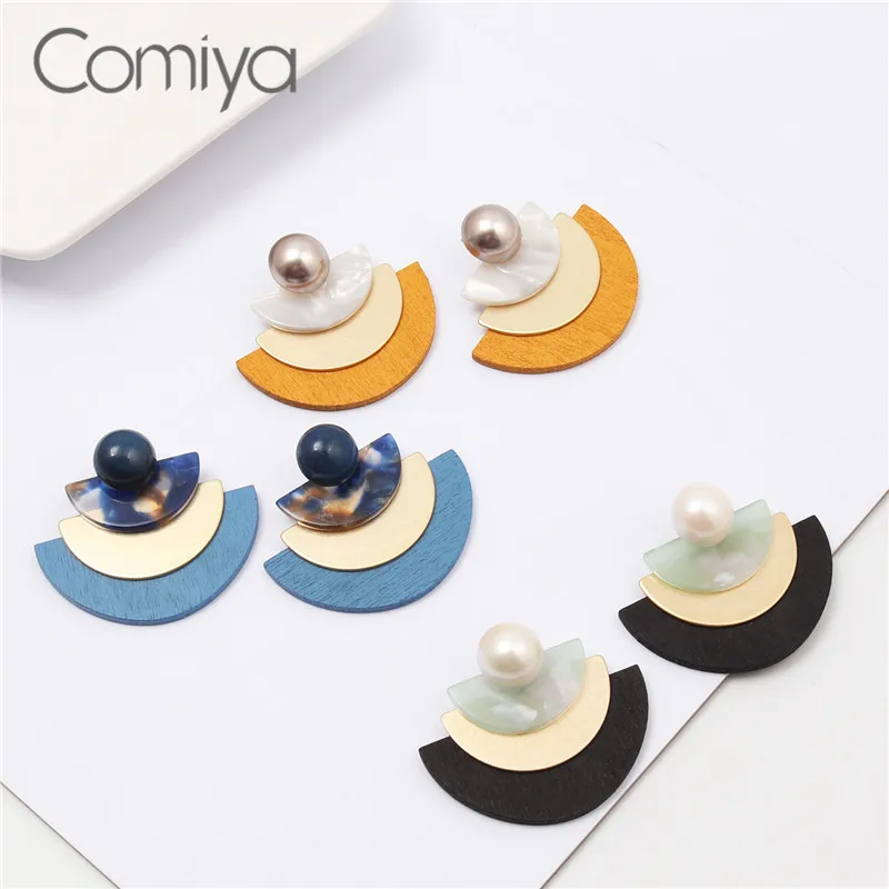 Женские Висячие серьги Comiya корейские акриловые жемчужные подвески