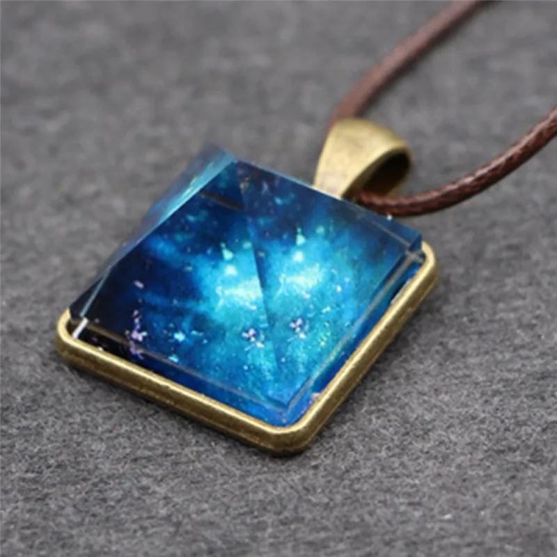 1 шт. ожерелье унисекс пирамида натуральная красота хрустальный кулон фантазия