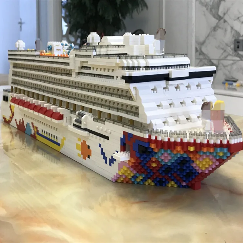 Роскошный круизный лайнер RK7800 большая белая лодка сделай сам бриллиантовый мини