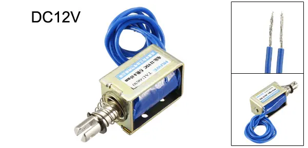 8-10mm UXCELL DC 12V 31N 8/10/15 мм пуш-ап Тип Электромагнит открытая рамка Тип прямолинейного движения с хорошим качеством, для офисных помещений механические - Цвет: 8-10mm