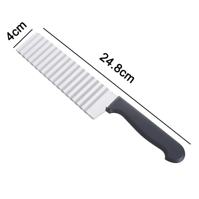 Potato Fries Knife Stainless Steel Serrated Blade Easy To Slice Fruit Wave Chopper Kitchen Accessories Gadgets |