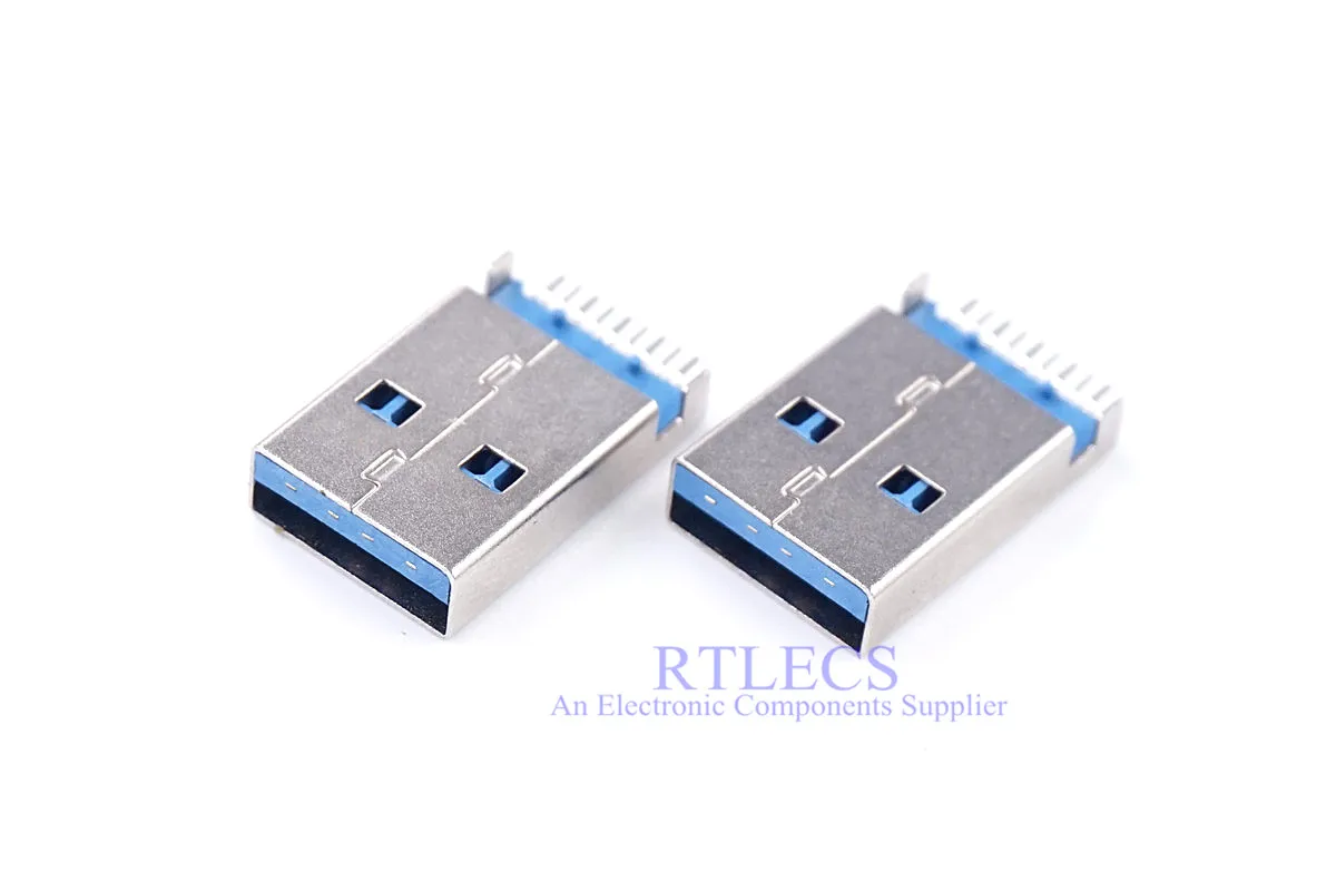 Штекер USB 3 0 разъем типа A поверхностное крепление SMD 9 позиций угловой крест