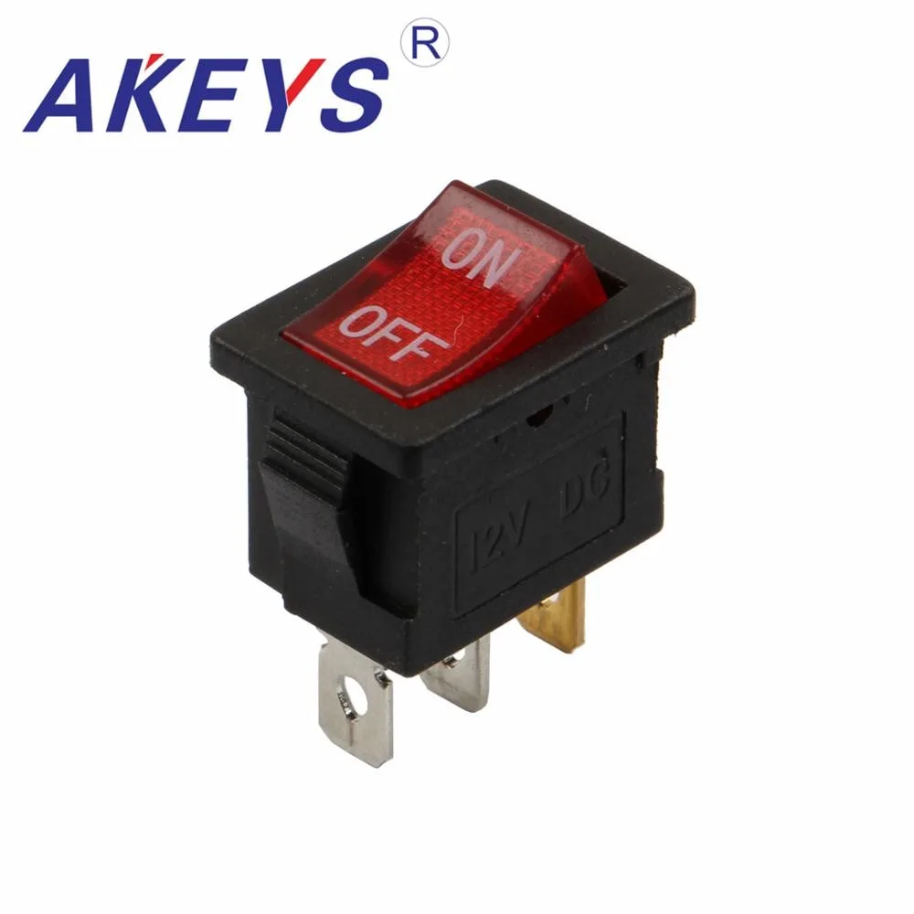 

10PCS KCD1-102N-12V 3PINS Power rocker rocker switch with light for Cooking machine