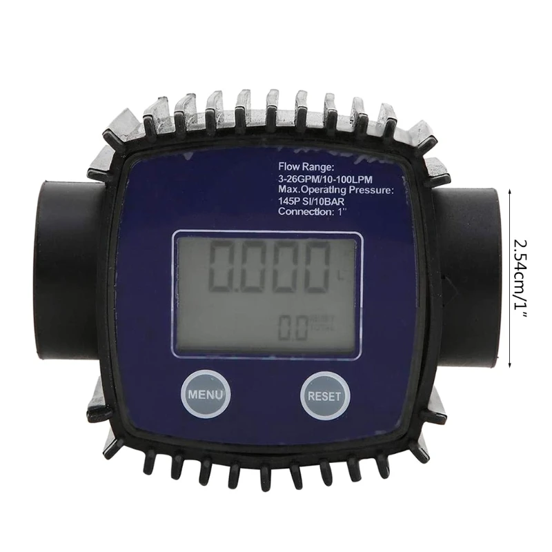 

L38A Flowmeter Digital Display Liquid Flow Sensor Fuel Oil Flowmeter, w/ Simple Structure & Convenient Operation