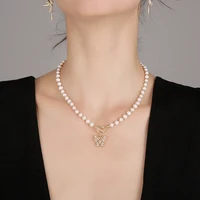 temperamental pearl is sexy sparkle short paragraph necklace elegant and generous collarbone chain sweet style gift wholesale