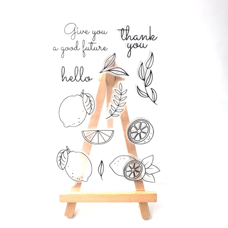 

Kawaii Lemon Transparent Clear Silicone Stamp Seal DIY Scrapbooking Stencil Coloring Embossing Decoration Office School Supplies
