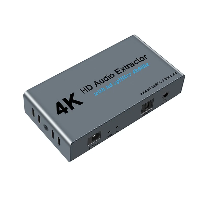 Аудио экстрактор 4K 60 Гц HDMI в оптический Spdif Toslink 3 5 мм стерео аудио конвертер
