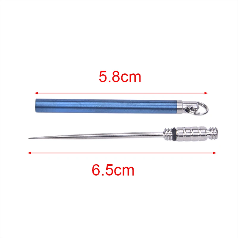

1Pc Titanium Alloy Outdoor EDC Toothpick Bottle Fruit Fork Camping Tool Toothpick-holder Titanium Toothpick