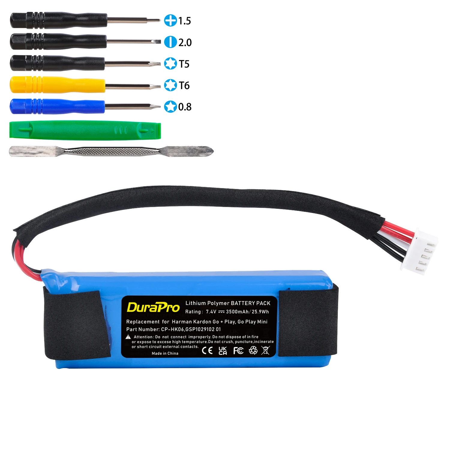 

3500mAh CP-HK06 GSP1029102 01 Battery for Harman / Kardon Go Play Mini, Go + Play Portable Bluetooth Speaker