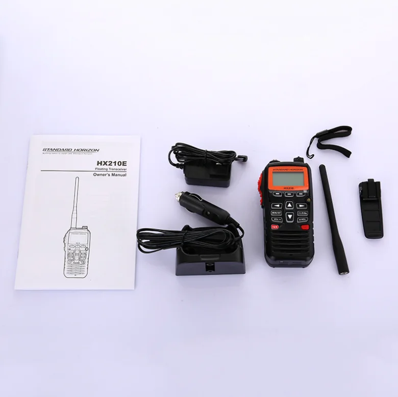 

Camoro Standard HX210 Compact Floating Marine Walkie Talkie IPX7 Waterproof 6W Handheld Walkie Talkie VHF Hf Radio Transceiver