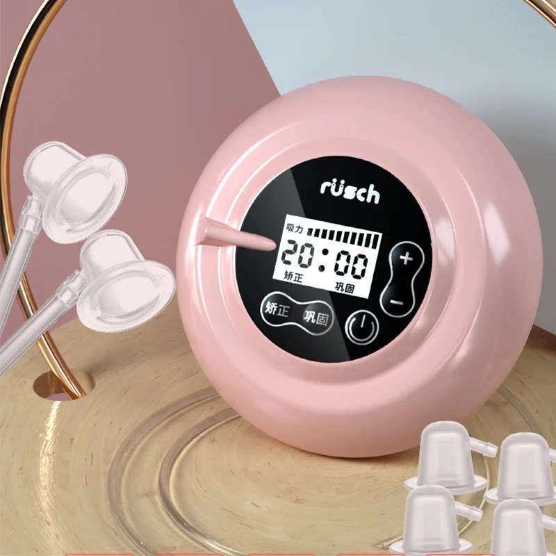 Corrector aspirador el&eacute;ctrico para pezones, succionador plano indoloro, tirantes de reparaci&oacute;n, abrazaderas de correcci&oacute;n-5