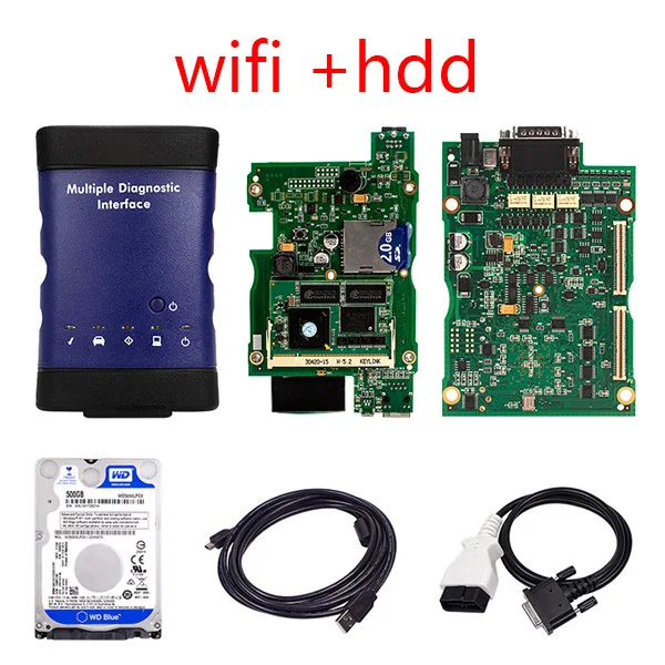 Последний OBD2 V2019.07 forGM MDI MDI2 многоязычный диагностический интерфейс ForGM MDI wifi для Opel сканер - Цвет: MDI wifi withHDD
