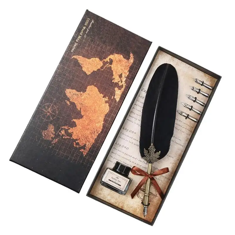 Ручка для каллиграфии в стиле ретро набор чернил письма Подарочная коробка