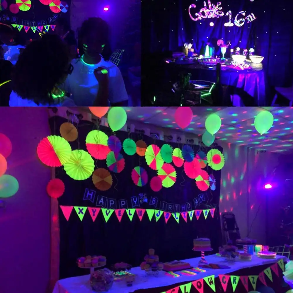 

Disco Dj LED Stage Light Effect UV Lamp Ultraviolet Black Par Laser Party KTV Christmas Halloween Spotlight Machine Flashlight