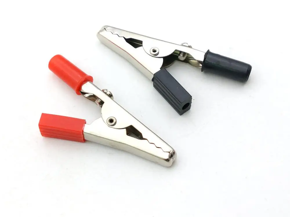 100 шт твердый крокодил зажим соединитель 55 мм с винтом красный и черный|connector