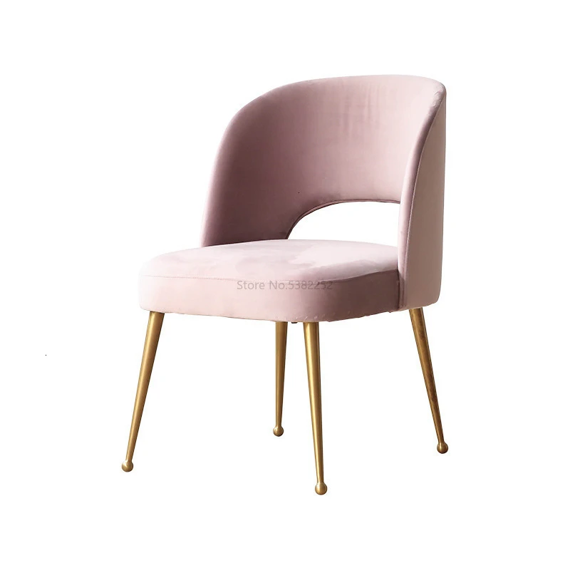 

Скандинавский обеденный стул, светильник, Роскошная ткань, обеденный стул, современный, простой, модный, бархатный стул, один стул