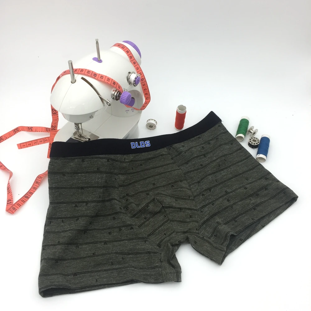 AUPHY спандекс стрейч Мужское нижнее белье маленькие буквы цветок Дышащие Боксеры