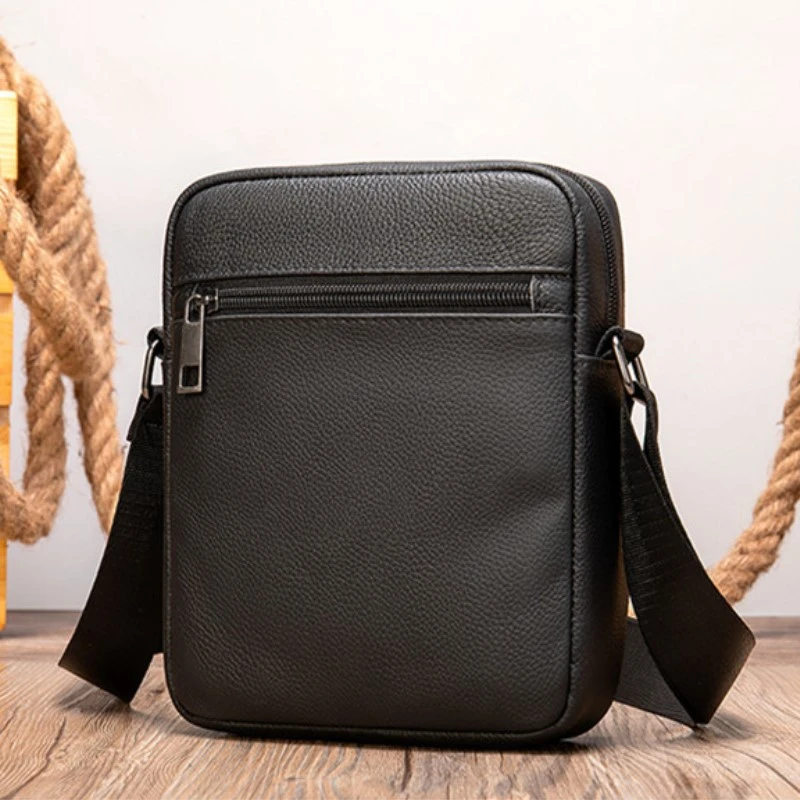 

Top Quality Flap Bag Men's Shoulder Bag For Men Genuine Leather Handbag Small Male Casual Messenger Small Phone Crossbody Bags