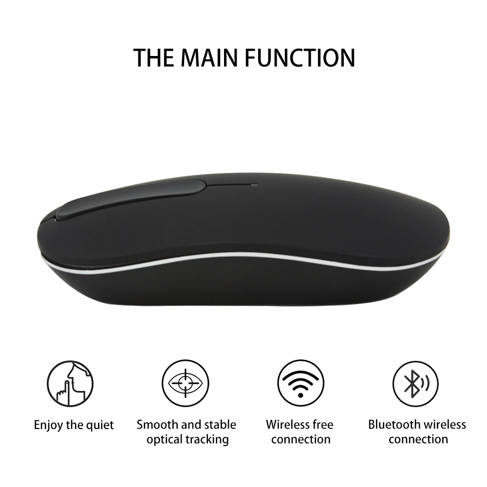 Беспроводная Bluetooth-мышь CHYI перезаряжаемая сенсорная Бесшумная мышь 1600 DPI для