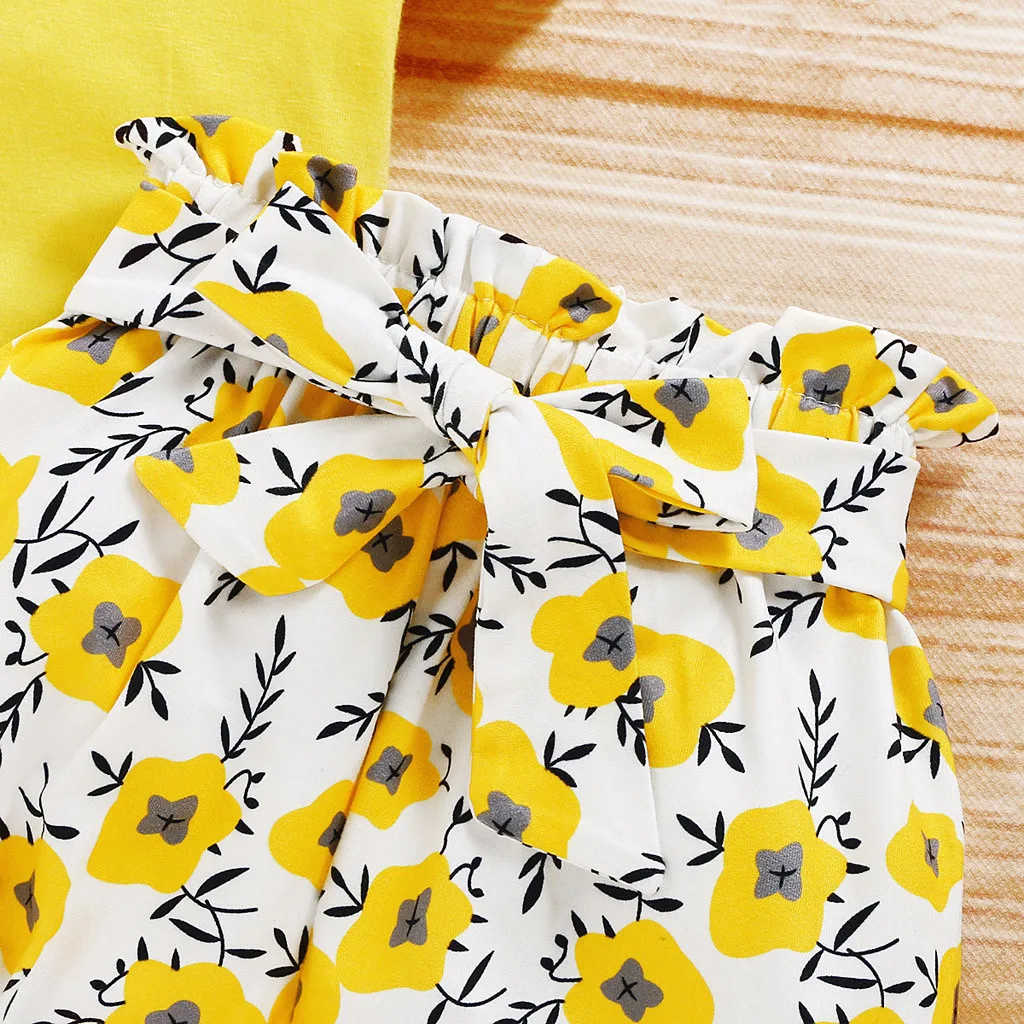 2020 модная летняя одежда для маленьких девочек 0/24 месяцев однотонные топы с