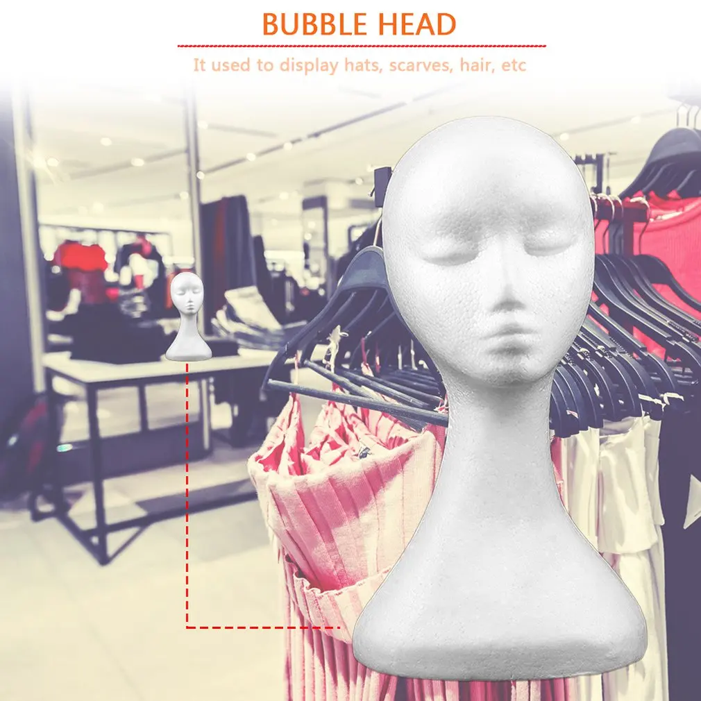 2018 NEW Long Type Women Female Mannequin Head Model Without Ears Bubble Wig Hat Glasses Jewelry Display Useful Decor Hanging | Дом и сад