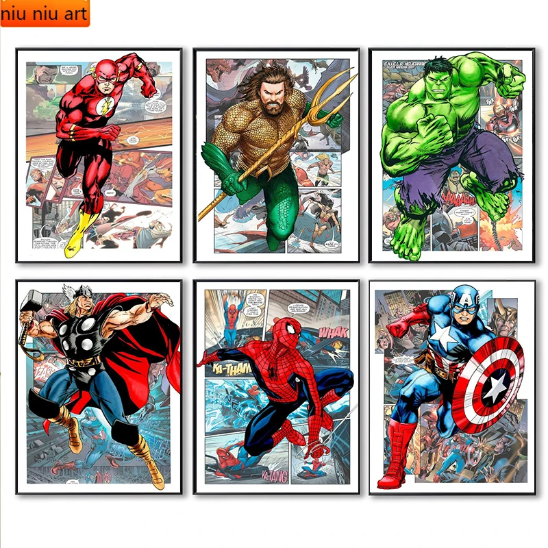 5D DIY Marvel Avengers Full Diamond Embroidery Diamond Painting Diamond Inlaid Diamond Mosaic Cross Stitch Kit Room Decor Disney