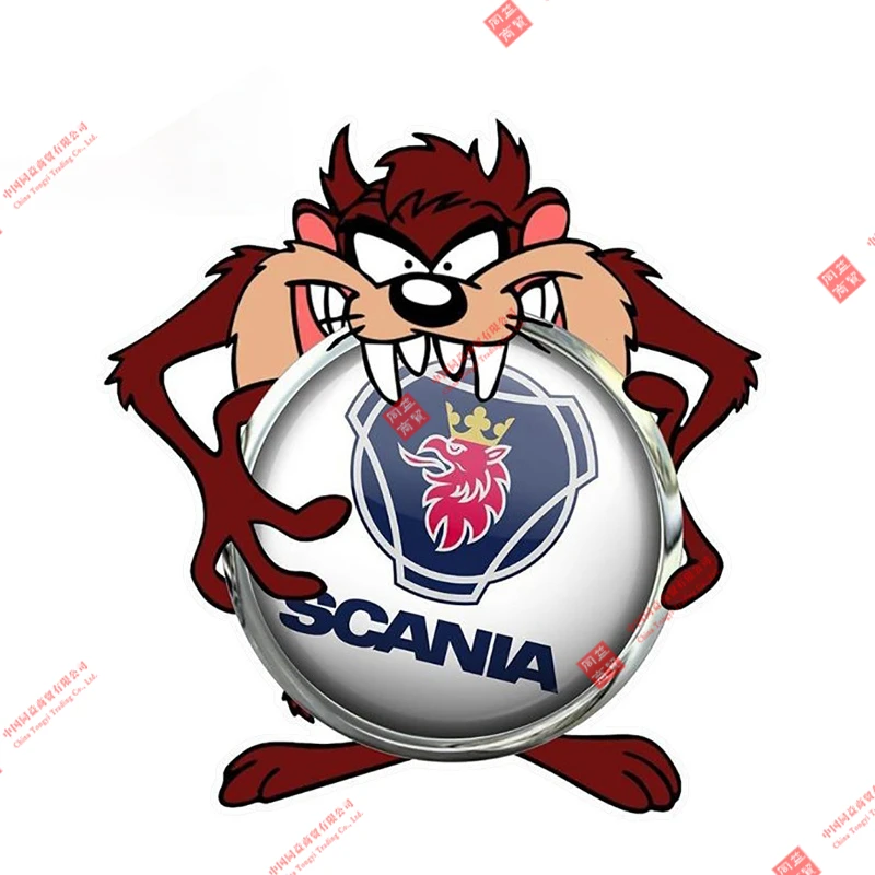 

Funny SCANIA Taz Sticker Waterproof Sunscreen for RV Auto Motocross Racing Laptop Helmet Trunk Wall