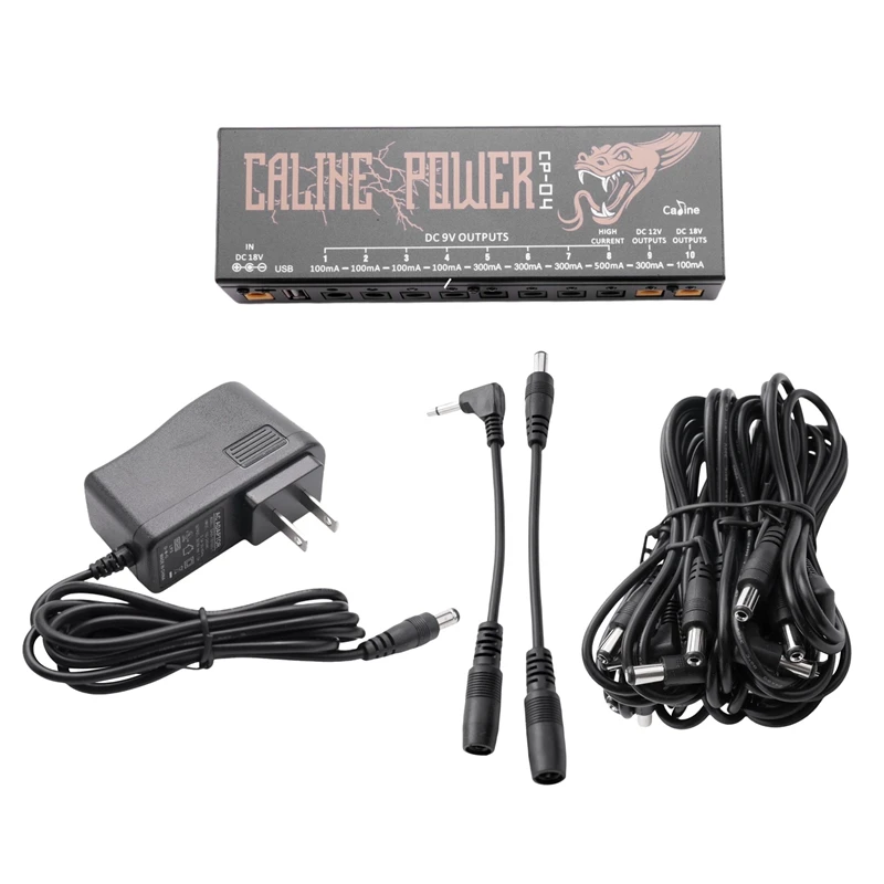 Caline Cp-04 блок питания для гитары 10 изолированных выходных мощностей тюнер защита