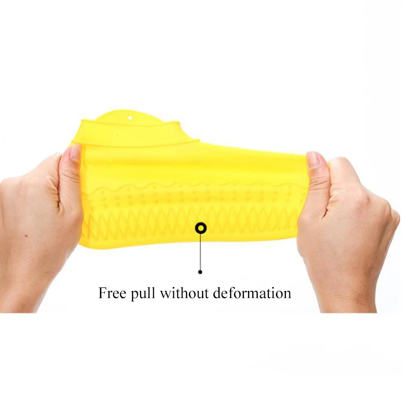 New Non-slip Reusable Shoe Covers Waterproof Silicone Rubber Boots Overshoes Unisex Solid Outdoor Camping Shoes Accessories